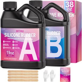 MITINU MITINU Silicone Mold Making Kit,38.8 oz Super Elastic Liquid Silicone for Mold Maker, Fast Cure Translucent Silicone Rubber