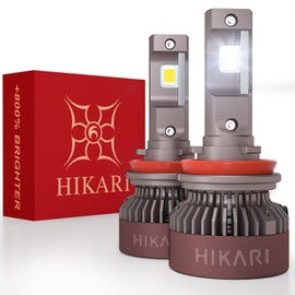HIKARI WINGS H11 Fog light, 40000LM Pure White 6000K LED Bulbs, Plug & Play IP68 Waterproof Pack of 2