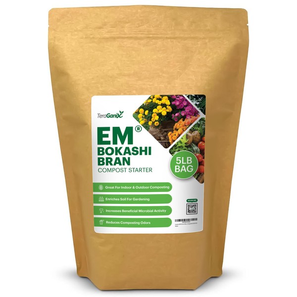 TeraGanix TeraGanix EM Premium Bokashi Bran, Compost Accelerator, Rice Bran