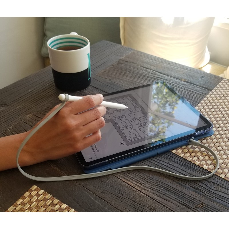 ZoopLoop Grey Silicone Scratchproof 20.75in Tether for Digital Electronic Styluses