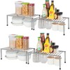 STORAGE MANIAC Set of 4 Expandable Kitchen Rack Wire Shelf