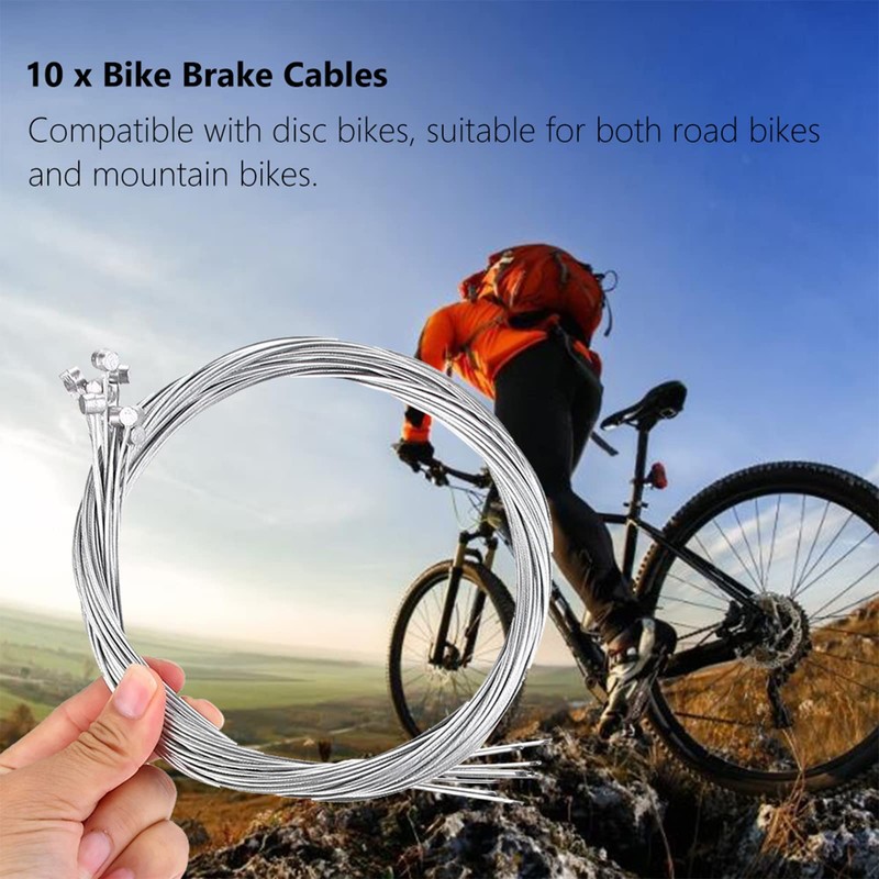 Alomejor1 10pcs Brake Cable Bicycle Brake Cable Abrasion Resistant Rust