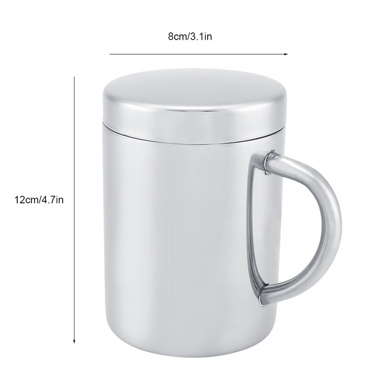 Durable Stainless Steel Double Walled Insulated Mug Cups with Handle
