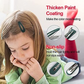 BELICIA 20Pcs Matte Snap Hair Clip Barrettes for Girls women?No Slip Cute Solid Color Hair Accessories Hair Pins