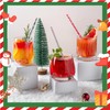 VITEVER 200 Christmas Paper Straws, 8 Styles with Christmas Tree,