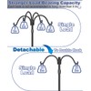 Upgrade 4-Hook Shepherds Hooks for Outdoor with Plastic Tube, 92"