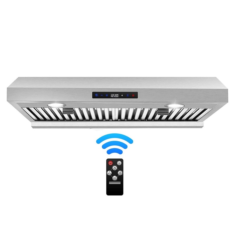 SNDOAS 30in Under Cabinet Range Hood 800CFM Stainless Steel 3-Speed