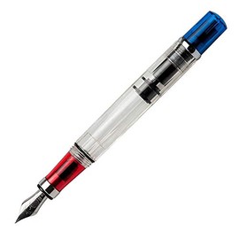 Twsbi Diamond 580 RBT Fountain Pen, Transparent, Blue / Red, M7446070 - EF