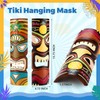 Seenelling Set of 2 Tiki Mask Wooden Wall Decor 15.75