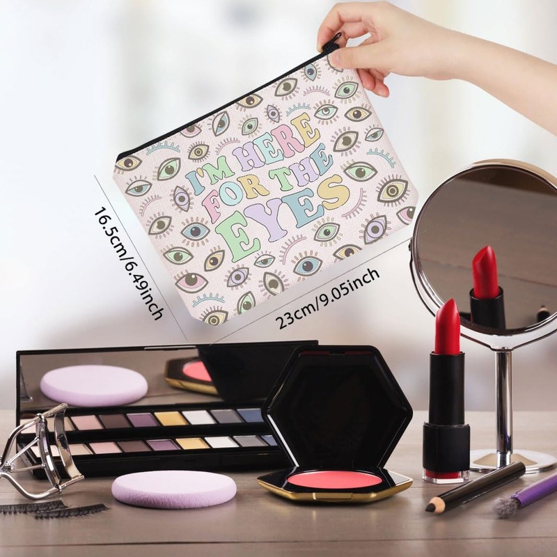 Novelty Optometry Gift I’m Here for The Eyes Zipper Pouch
