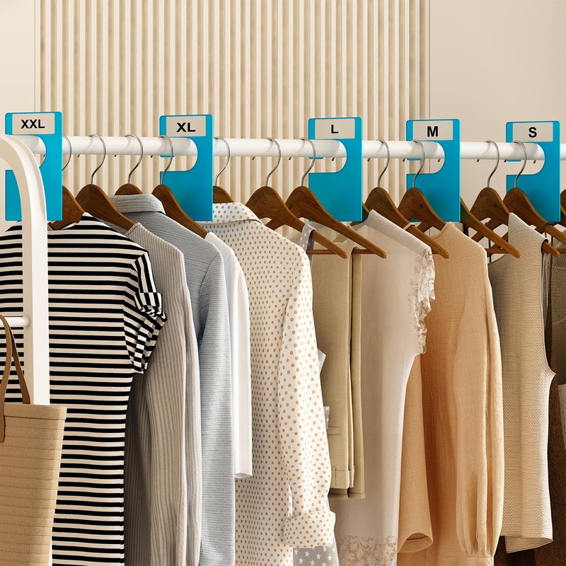 DMLNN 20 Pack White Clothing Rack Size Dividers Plus 45