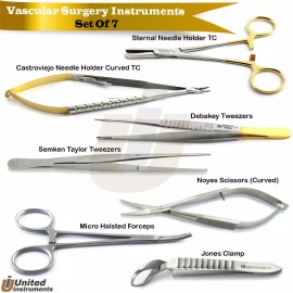 Medentra Vascular Surgery Instruments Micro Scissors Needle Holder Castroviejo Debakey TC