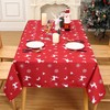 LuxFocus Christmas Tablecloth, 54 x 90 Inch Table Cloths Rectangular,