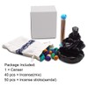 Moylor Ceramic Waterfall Incense Burner Set with 40 pcs Cones