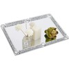 Large Crystal Perfume Tray, 15.7" x 11.8" Silver Glass Mirror
