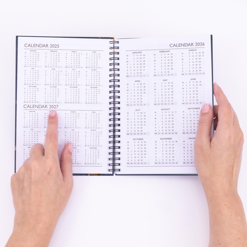 evelay 2026 A5 Week to View Spiral Bound Diary Hardback