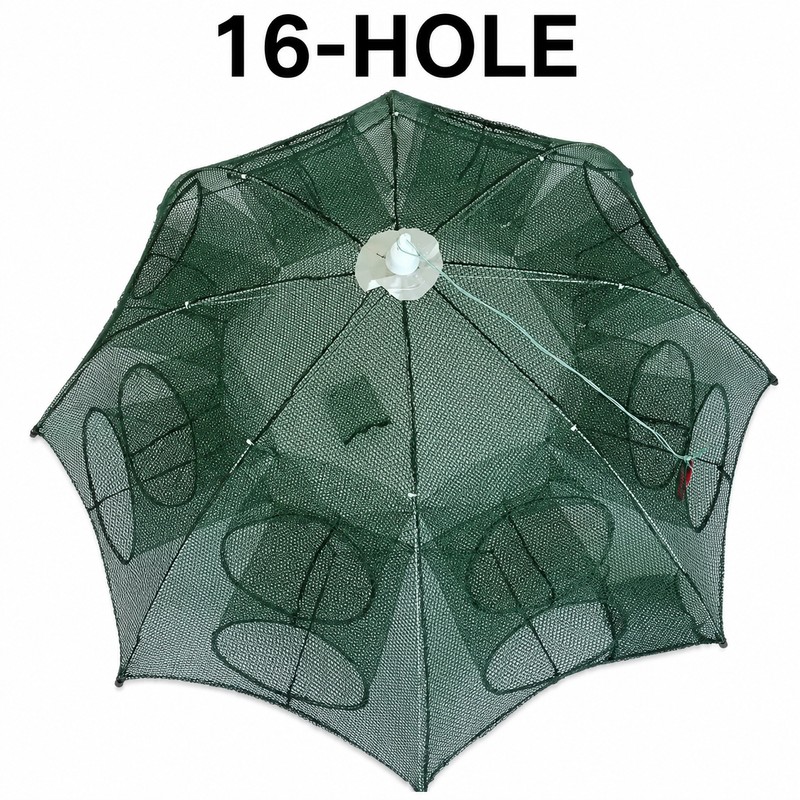 Portable Folding 6/8/16/20 Hole Automatic Fishing Trap for Fish, Shrimp