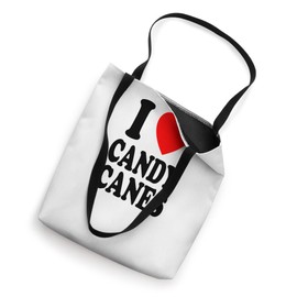 I Heart (Love) Candy Canes Winter Peppermint Christmas Tote Bag