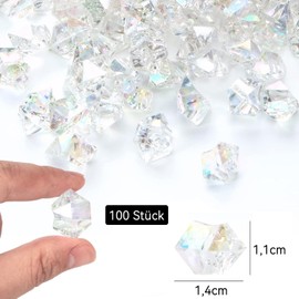 ERBO Gemstones for Children, Pack of 100 Diamonds Children, Diamond Decoration, Vase Decoration, Confetti Table Wedding, Diamond, Acrylic Crystal Stones for Children's Birthday Weddings, Table