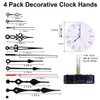 EMOON 2 Pack Non Ticking Clock Mechanism with 4 Pack
