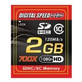 Digital Speed 2GB 700X Professional High Speed 120MB/s Error Free (SD) Memory Card Class 10