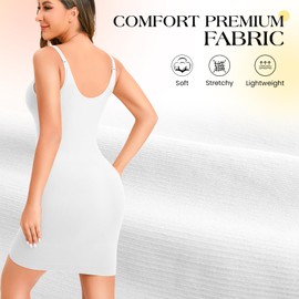 HMQ Shapewear Slip for Under Dresses Womens Dress Slips Body Shaper Tummy Control Cami Full Slips Under Dress