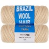 Kachanaa 5 Roll Brazilian Wool Hair for Braids Acrylic Hand