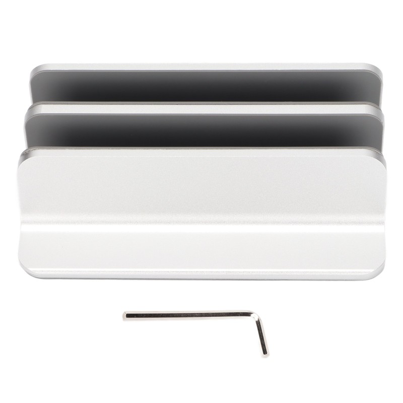 Laptop Holder Vertical 2 Slots Aluminum Alloy Adjustable Laptop Stand