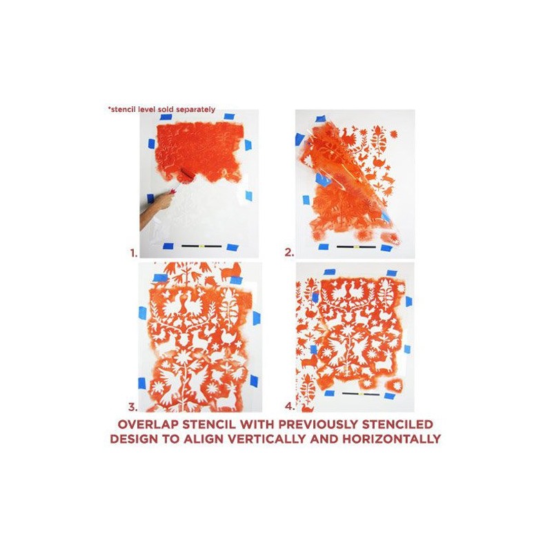 Otomi Stencil Pattern - Reusable Stencils for DIY Wall Decor