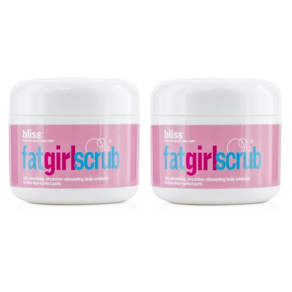 (2 PIECE) Bliss Fat Girl Scrub Skin Smoothing Stimulating Body Exfoliator 1.7 oz