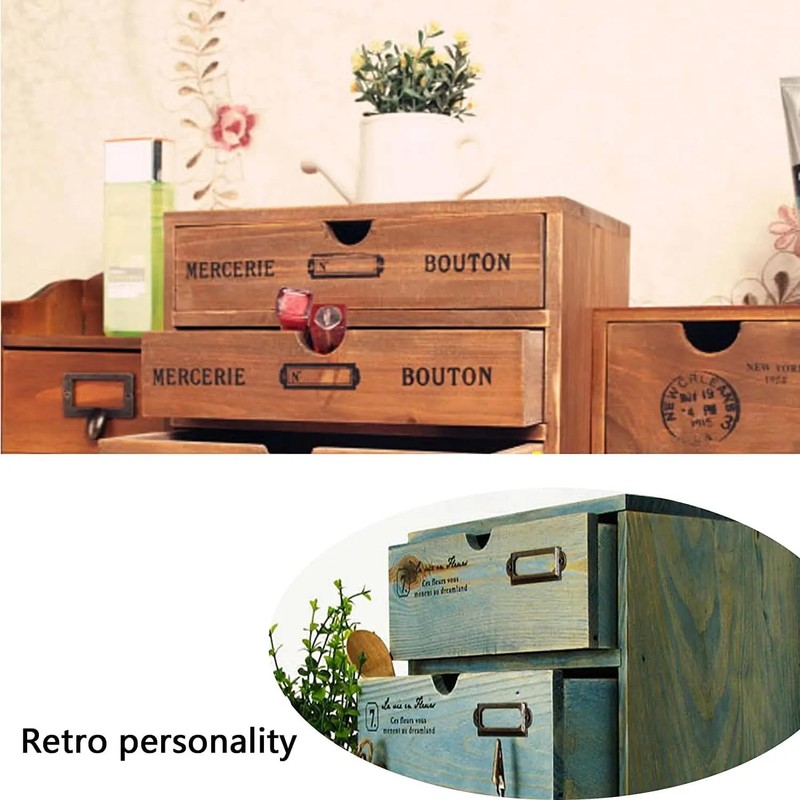 12Pcs Antique Brass Metal Label Pull Frame Handle File Name