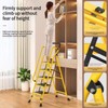 5 Step Ladder with Handrails, 300 lbs Capacity Folding Step