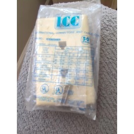 ICC (2) pack lot ICC TELEPHONE WALL PLATE 2 VOICE 6P6C IVORY IC630S66IV RJ11 DUAL