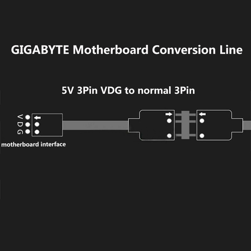 LICHIFIT 5V 3PIN RGB VDG Conversion Line Cable Connector for