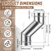 MorningRo 4 Inch Round Metal Duct Offset Dryer Vent Pipe