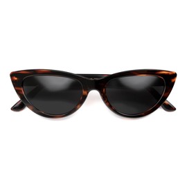 LONDON MOLE Eyewear - Naughty Sunglasses - Cat Eye Sunglasses - Fashion Brand - UV400 Protection - Cool Sunglasses - Spring Hinges - Tortoiseshell - Black Lens
