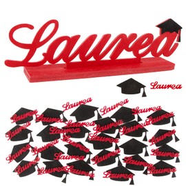 1 Set Italian "Laurea" Graduation Decoration Desktop Decoration Table Ornament Felt Decoration for Graduations Confetti from Studies University College Graduation