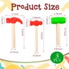 VICROIC 3 PCS Toy Hammers, Wooden Hammer Toys Mallets, Simulation