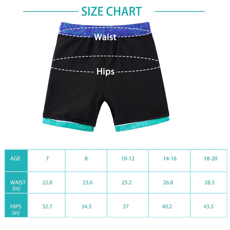 Dancinova Swimming Shorts Boys Swimming Trunks Kids Compression Liner Swimming