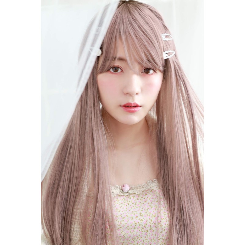 All Grade Pure Straight Heat Resistant Grey Lavender