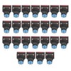 25Pcs Momentary Push Button Switch Self Locking Rectangle with Light