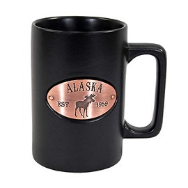 Americaware 15 oz Black Matte Alaska Copper Medallion Mug