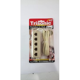 Trisonic 5-Outlet Modular Jack TS-107 Telephone Line Splitter Cable