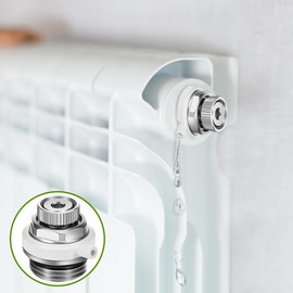 Udbrud Automatic Bleed Valve, Pack of 3 Bleed Plugs Valve 1/2 Inch Radiator Bleed Valve Brass Self-Venting Radiator Valve Radiator Fan
