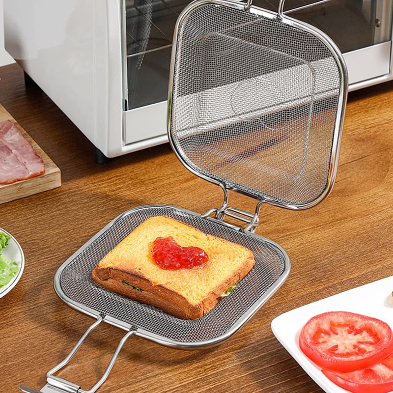 PACKOVE Sandwich Cage Toaster Sandwich Clip Sandwich Racks Breakfast Sandwich