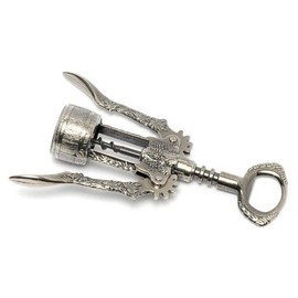 Ghidini Italy BOTTICELLO - Grape Design Steel Wing Corkscrew, Italy