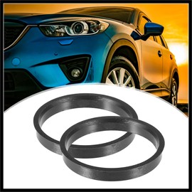 Hihaha 71.5mm to 64.1mm Universal Car Hub Centric Rings Black - Pack of 4 Durable Material