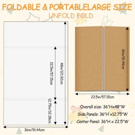 5 Pack Trifold Poster Board Bulk, 36" X 48" White Presentation Display Board, Large Tri Fold Poster Corrugated Cardboard for Displaying Photo, Science Fair, School Project, Event and Competition