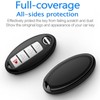 Compatible with Nissan Key Fob Cover with Leather Keychain Soft