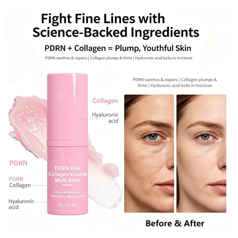 PDRN Pink Collagen Volume Multi Balm, All-In-One Face & Body
